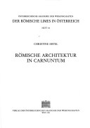 Cover of Romische Architektur in Carnuntum