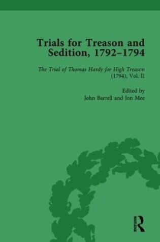 Cover of Trials for Treason and Sedition, 1792-1794, Part I Vol 3