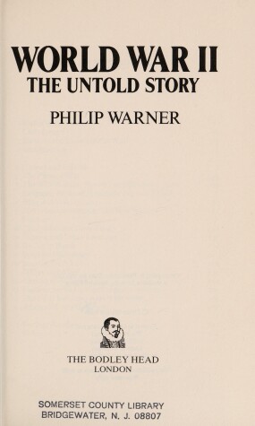 Book cover for World War II