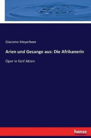 Cover of Arien und Gesange aus