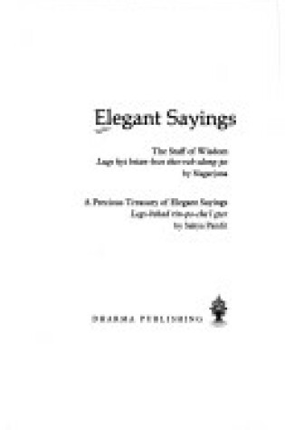 Cover of Elegant Sayings