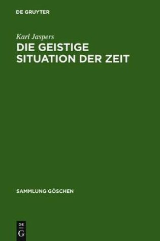 Cover of Die Geistige Situation Der Zeit