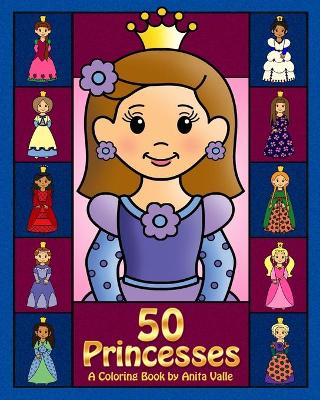 Book cover for 50 Princesses A Coloring Book