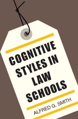 Cover of Cognitive Styles in Law Schools