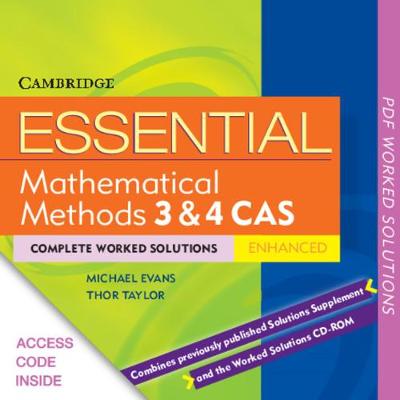 Book cover for Essential Mathematical Methods CAS 3 and 4 Enhanced TIN/CP Worked Solutions