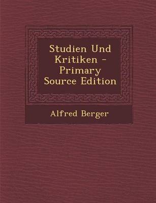 Book cover for Studien Und Kritiken
