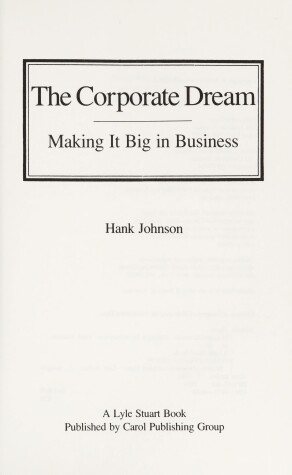 Book cover for Corporate Dream Johnson