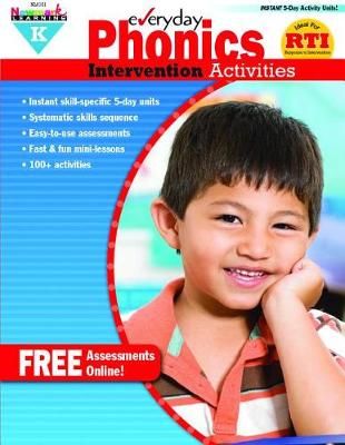 Cover of Everyday Phonics Intervention Activities Grade K Book Teacher Resource