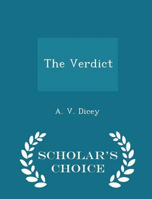 Book cover for The Verdict - Scholar's Choice Edition