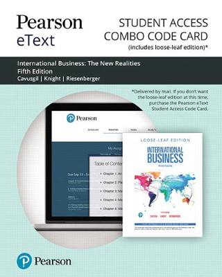 Book cover for Pearson Etext for International Business