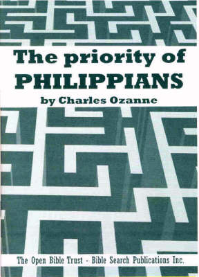 Book cover for The Priority of Philippians