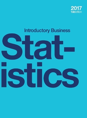 Book cover for Introductory Business Statistics (hardcover, full color)