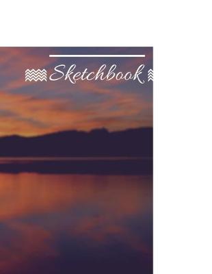 Book cover for Personalized Sketchbook, Sunset, Lake, 120 Pages, (8.5x11)