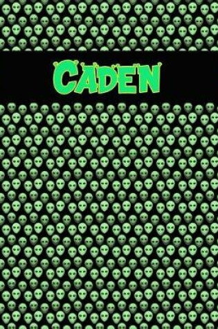 Cover of 120 Page Handwriting Practice Book with Green Alien Cover Caden