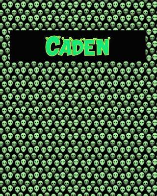 Book cover for 120 Page Handwriting Practice Book with Green Alien Cover Caden