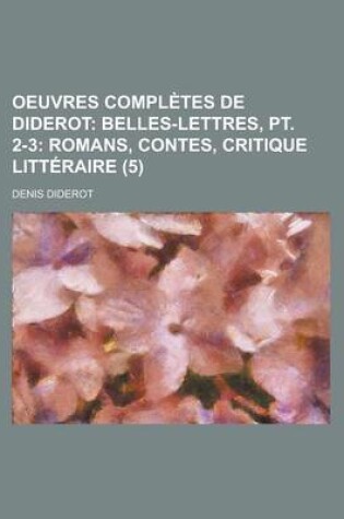 Cover of Oeuvres Completes de Diderot (5)