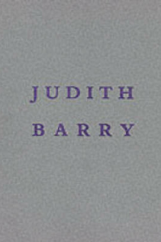 Cover of Judith Barry