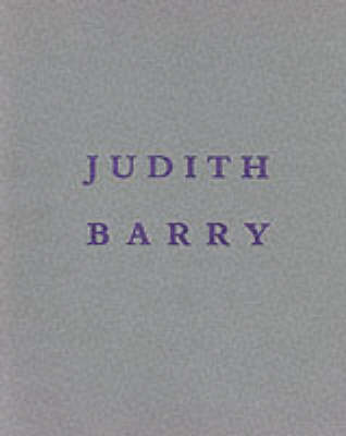 Book cover for Judith Barry