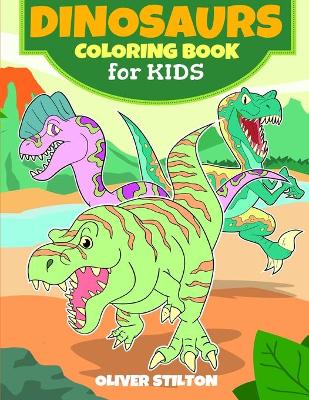 Book cover for Dinosaurs Coloring Book for Kids