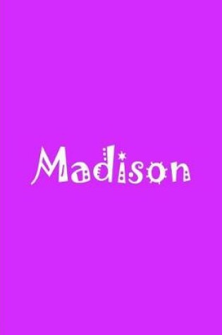 Cover of Madison - Bright Purple Personalized Notebook / Journal / Blank Lined Pages