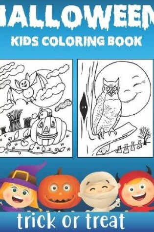 Cover of Halloween kids coloring book Trick or treat