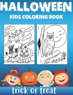 Book cover for Halloween kids coloring book Trick or treat