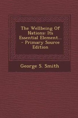 Cover of The Wellbeing of Nations