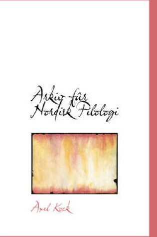 Cover of Arkiv F R Nordisk Filologi