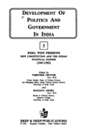 Cover of Development of Politics and Government in India