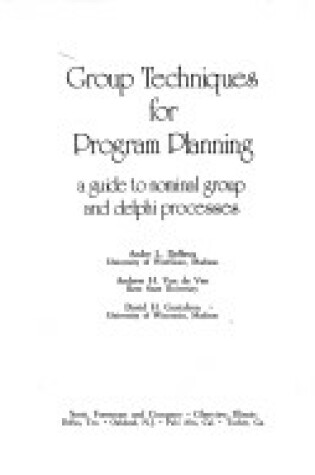 Cover of Group Techniques for Programme Planning