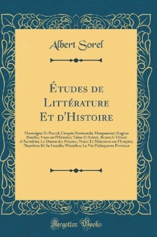 Cover of Études de Littérature Et d'Histoire