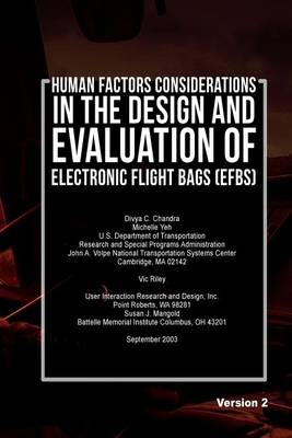 Book cover for Human Factors Considerations in the Design and Evaluation of Electronic Flight Bags (EFBs)-Version 2