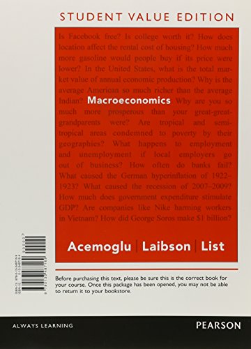 Book cover for Macroeconomics, Student Value Edition