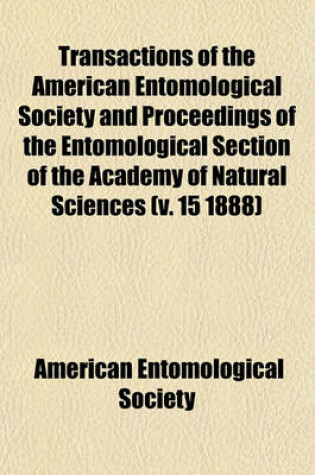 Cover of Transactions of the American Entomological Society and Proceedings of the Entomological Section of the Academy of Natural Sciences Volume N . 11