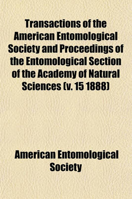 Book cover for Transactions of the American Entomological Society and Proceedings of the Entomological Section of the Academy of Natural Sciences Volume N . 11