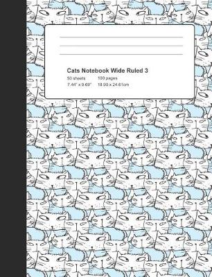 Book cover for Cats Notebook Wide Ruled 3