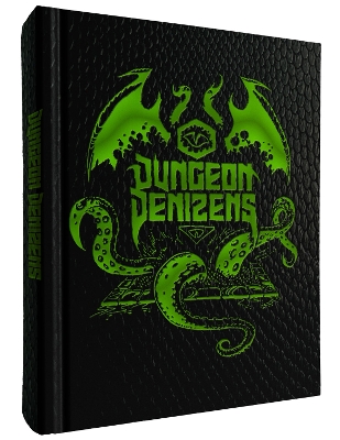 Book cover for DCC RPG Dungeon Denizens, LE Reptile Skin Foil Cover