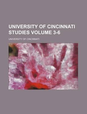 Book cover for University of Cincinnati Studies Volume 3-6