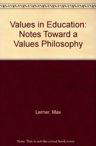 Cover of Values in Education