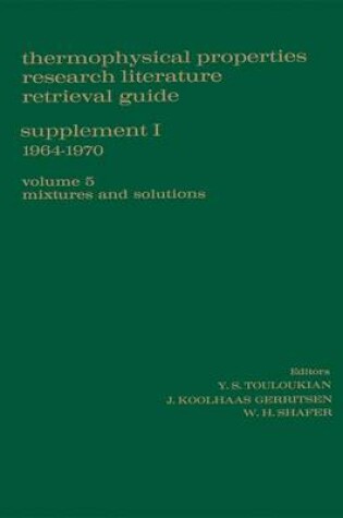 Cover of Thermophysical Properties Research Literature Retrieval Guide