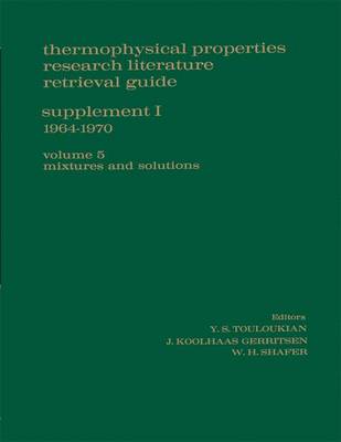 Book cover for Thermophysical Properties Research Literature Retrieval Guide