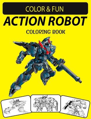 Book cover for Action Robot Coloring Book
