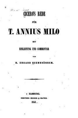 Book cover for Rede fur t. Annius Milo