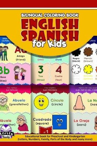 Cover of Bilingual Coloring Book English Spanish for Kids