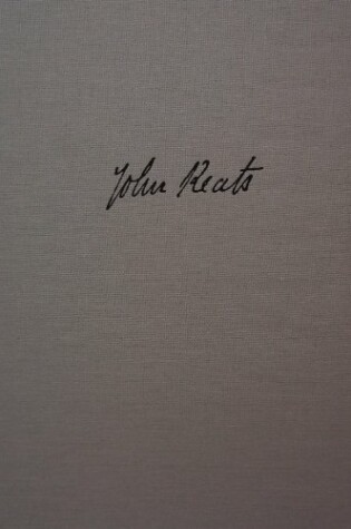 Cover of John Keats: Poetry Manuscripts at Harvard