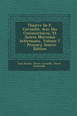 Cover of Theatre de P. Corneille
