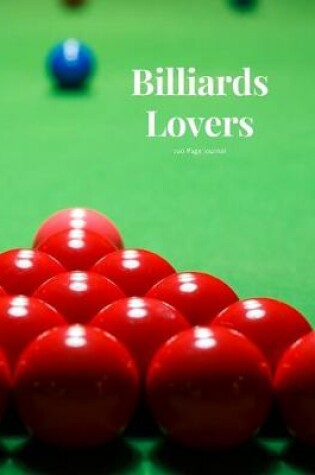 Cover of Billiards Lovers 100 page Journal