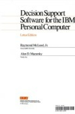 Cover of Decision Support Software for the IBM Personal Computer