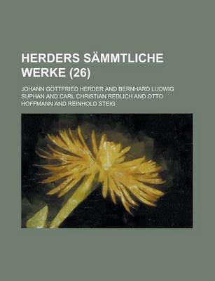 Book cover for Herders Sammtliche Werke (26 )