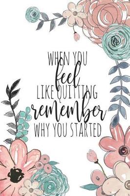 Book cover for When You Feel Like Quitting Remember Why You Started